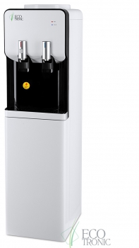 Напольный кулер Ecotronic M40-LF White/Black Кулер Ecotronic M40-LF с холодильником. Компрессорное охлаждение. Долговечный и практичный цельнотянутый бак холодной воды: поскольку нет сварных швов, меньше вероятность появления ржавчины со временем. Стабильную работу системы охлаждения воды и холодильника обеспечивает наличие второго термостата для холодильника.

Корпус серебристого цвета, передняя панель черная с серебряной вставкой. Защита от детей на кране г\в. Индикация режимов нагрева, охлаждения и готовности воды. Краны «нажим кружкой».

