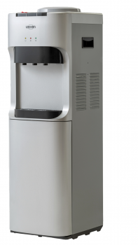 Напольный кулер VATTEN V45SE Напольный кулер для воды без шкафчика, без холодильника. Кулер для дома и офиса. Электронное охлаждение (0,6л/ч) + нагрев воды (6л/ч). Три крана с кнопками. Подходит для домашнего и офисного использования, на предприятиях и учреждениях.
Бутылеприёмник, верхняя и передняя панели изготовлены из высококачественного, устойчивого к ультрафиолету ABS пластика. Боковые панели стальные.
Бак горячей воды из нержавеющей стали. Три LED индикатора (включение питания, индикатор нагрева, индикатор охлаждения).